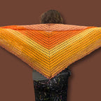 Burnt Orange Shoulder Wrap Shawl