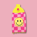 Pink Y2K Smiley Hand Towel