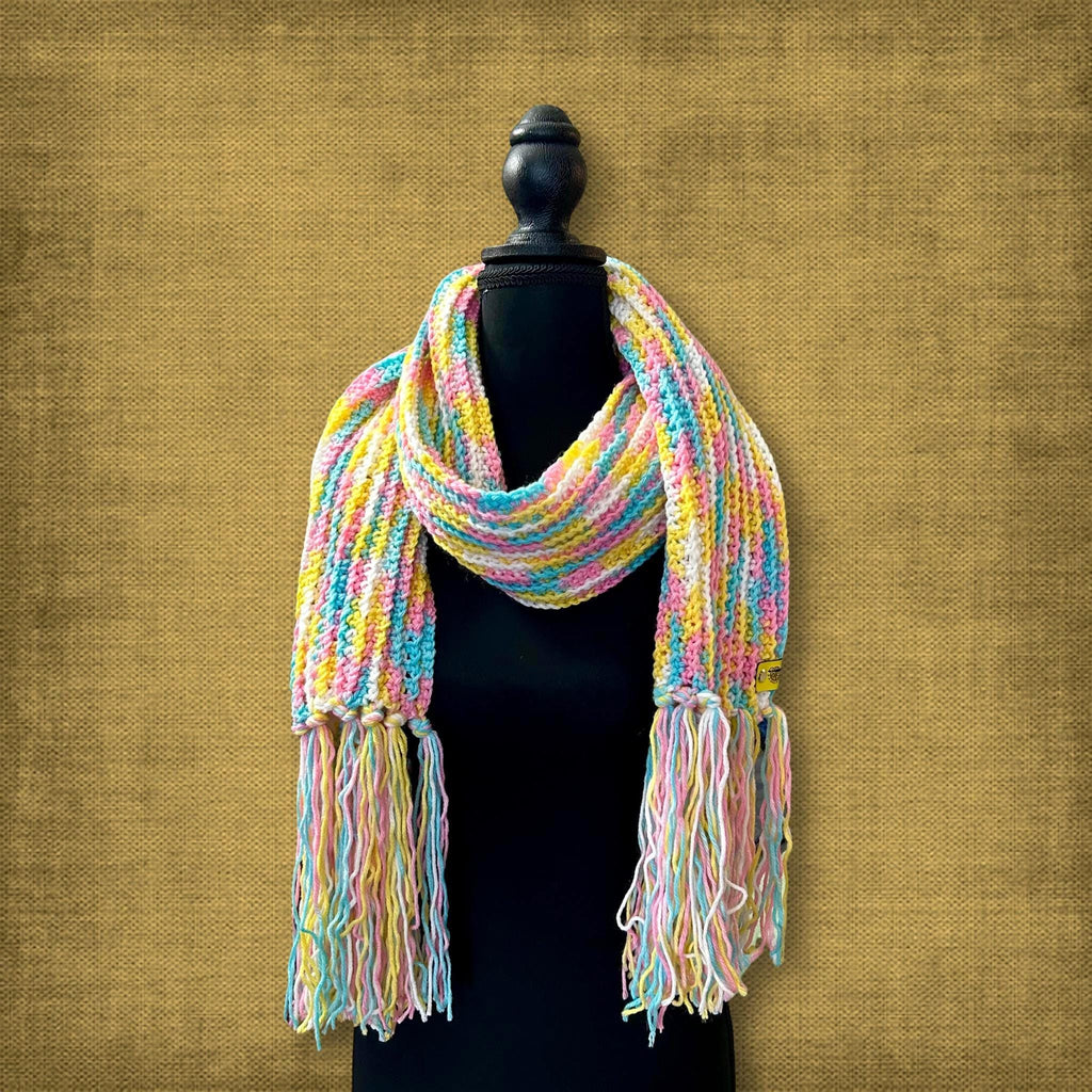 Ribbed Fringe Scarf