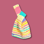Bright Stripes Japanese Knot Bag