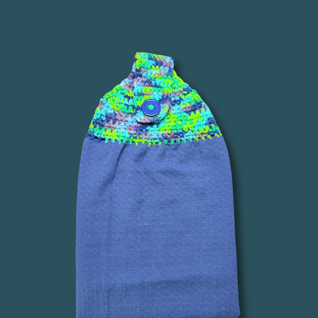 Blue Kitchen Towel Topper