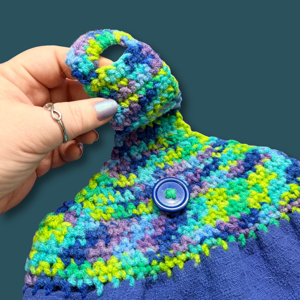 Blue Kitchen Towel Topper