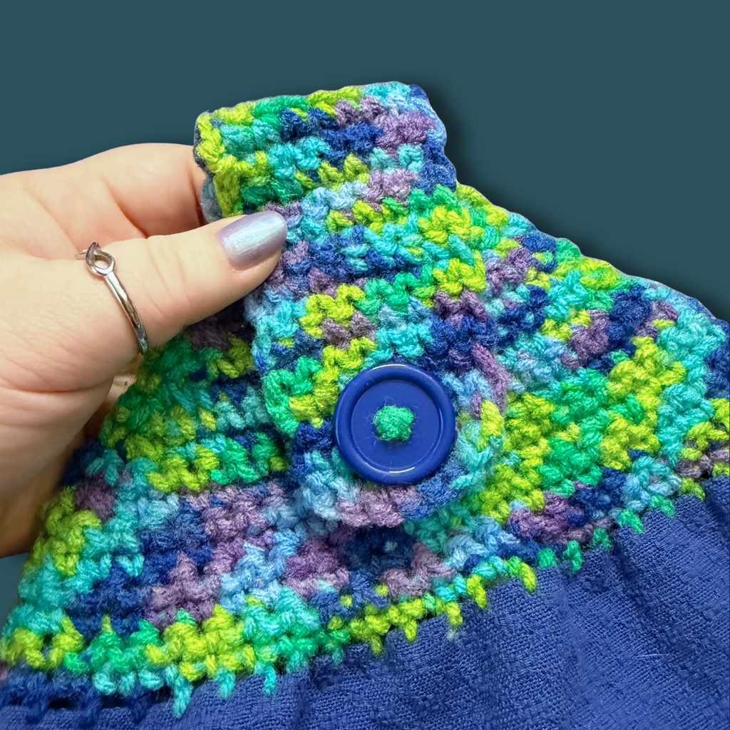 Blue Kitchen Towel Topper