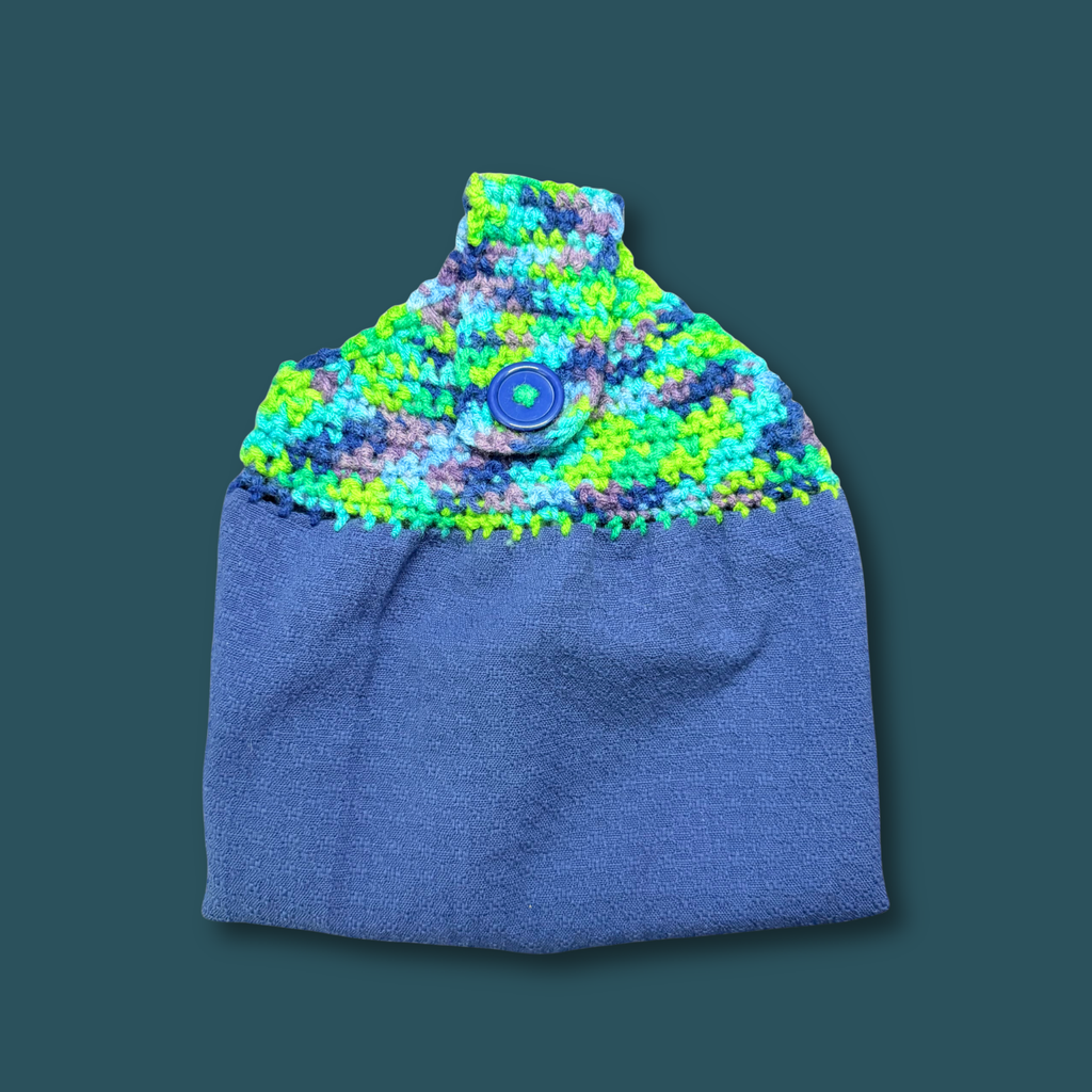 Blue Kitchen Towel Topper