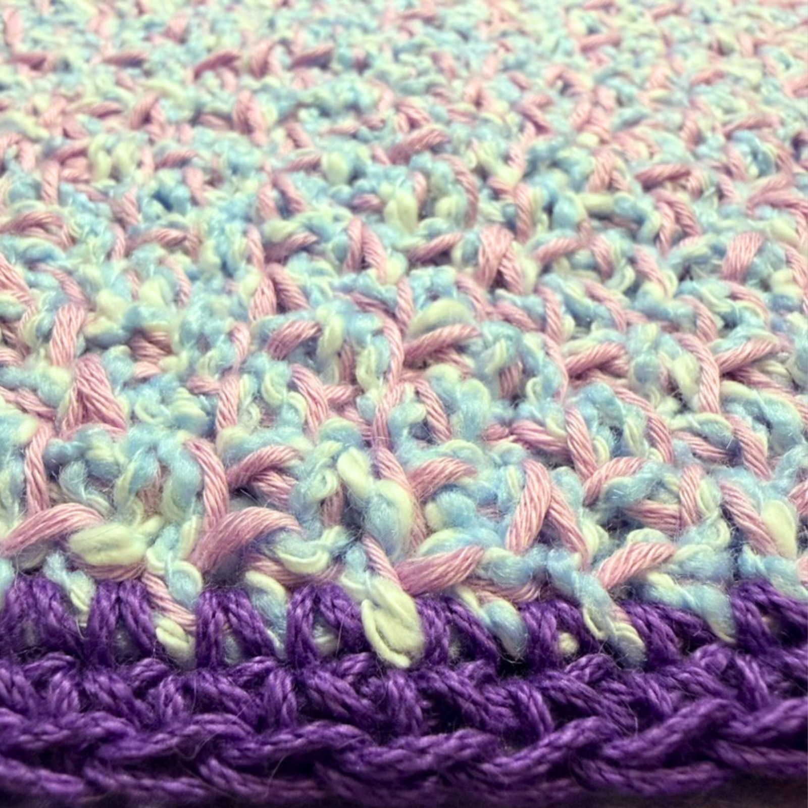 Thick Cotton Purple Washcloth