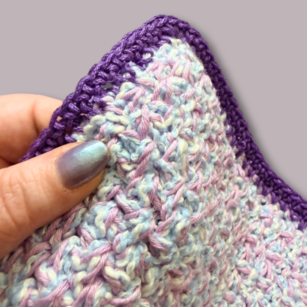 Thick Cotton Purple Washcloth