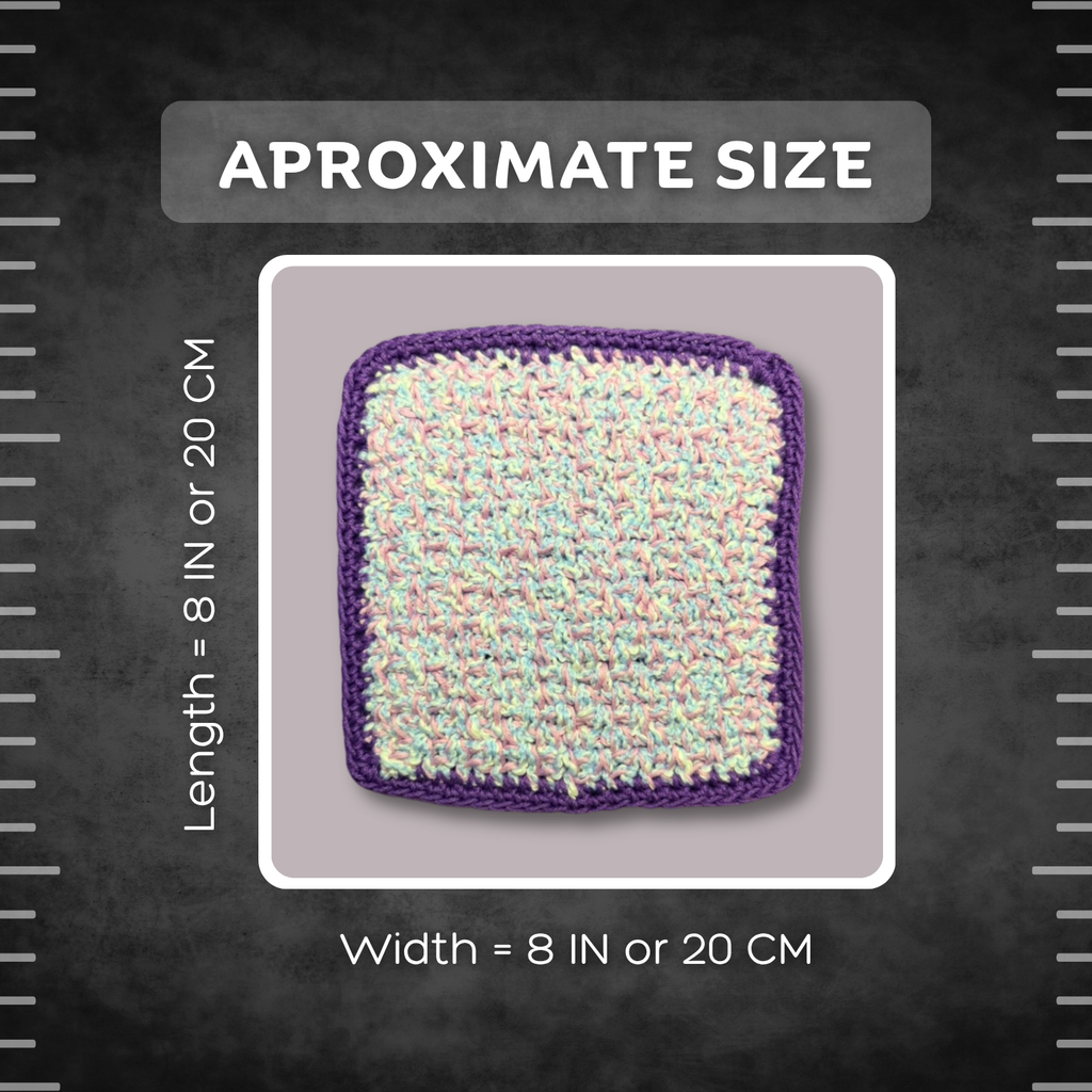 Thick Cotton Purple Washcloth