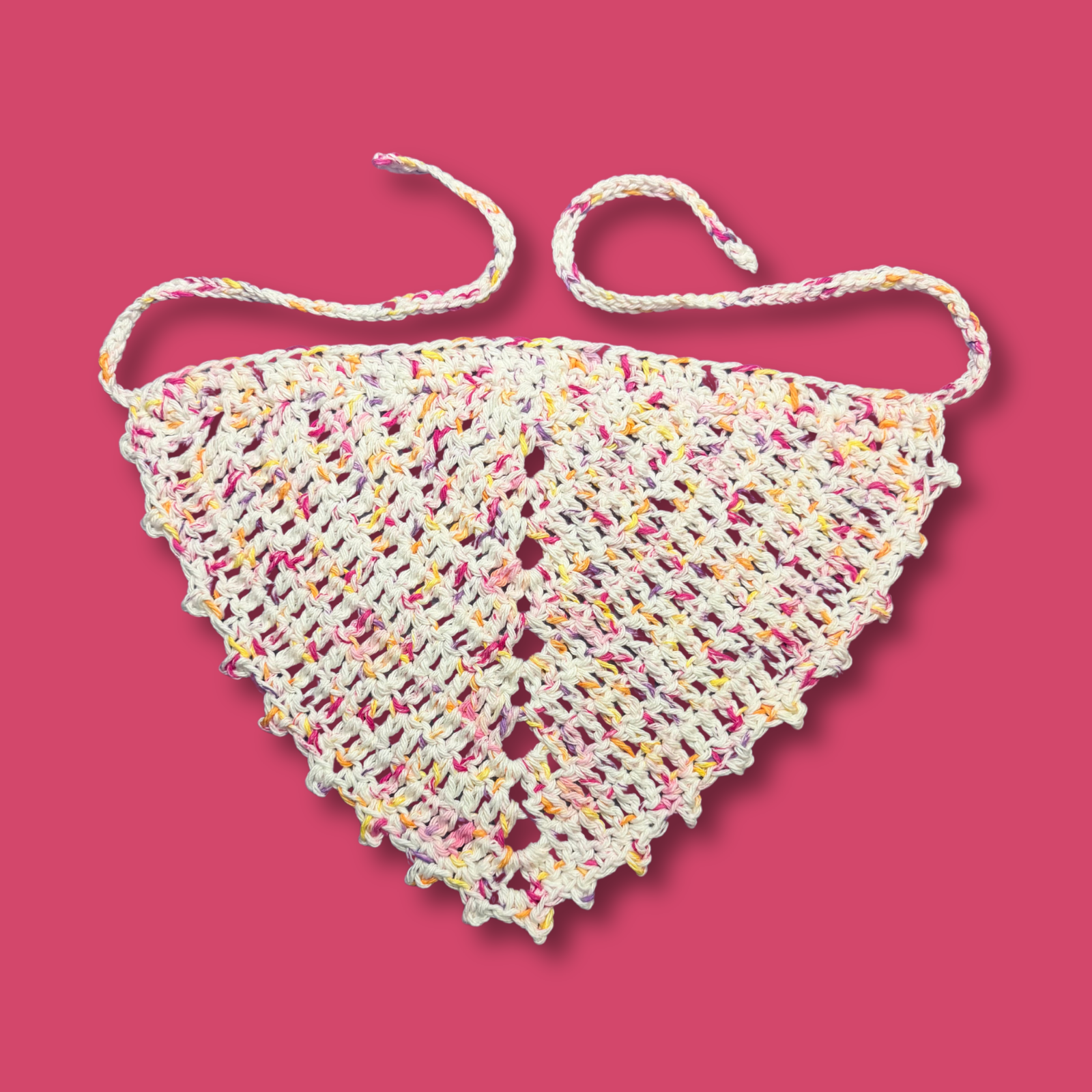 Splatter Paint White Bandana