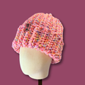 L/XL Pink Confetti Winter Beanie