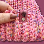 L/XL Pink Confetti Winter Beanie