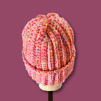 L/XL Pink Confetti Winter Beanie