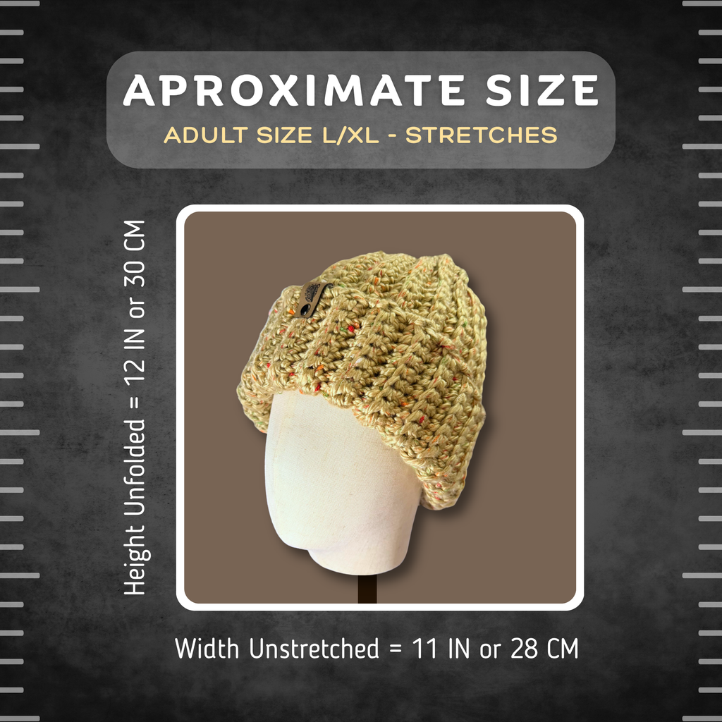 L/XL Professor Tweed Tan Beanie