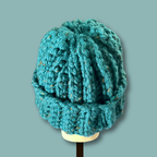 L/XL Ultra Thick Blue Tweed Beanie