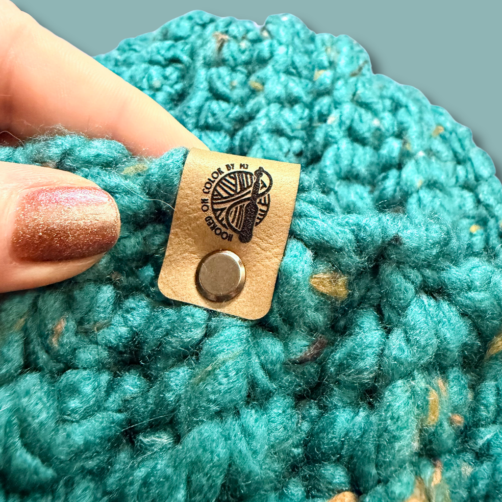 L/XL Ultra Thick Blue Tweed Beanie