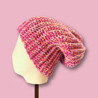 L/XL Hot Pink Confetti Winter Beanie