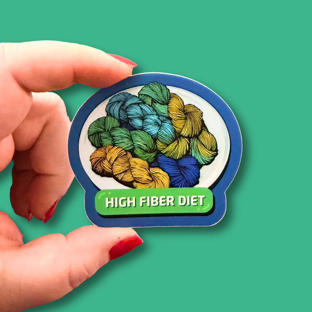 High Fiber Diet Yarn Hank Sticker