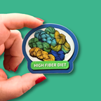 High Fiber Diet Yarn Hank Sticker