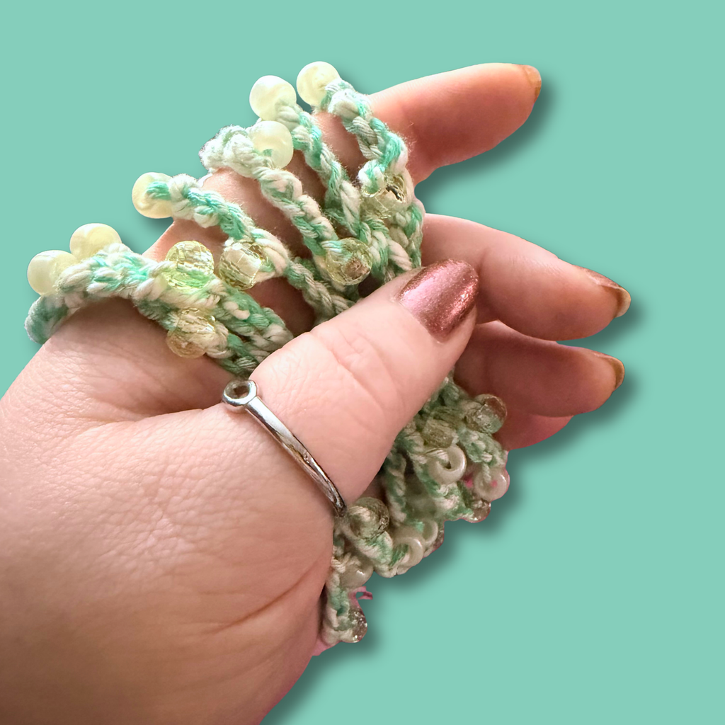 Cotton Crochet Wrap Necklace