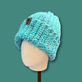 L/XL Bright Teal Blue Beanie