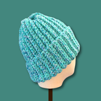 L/XL Bright Teal Blue Beanie