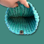 L/XL Bright Teal Blue Beanie