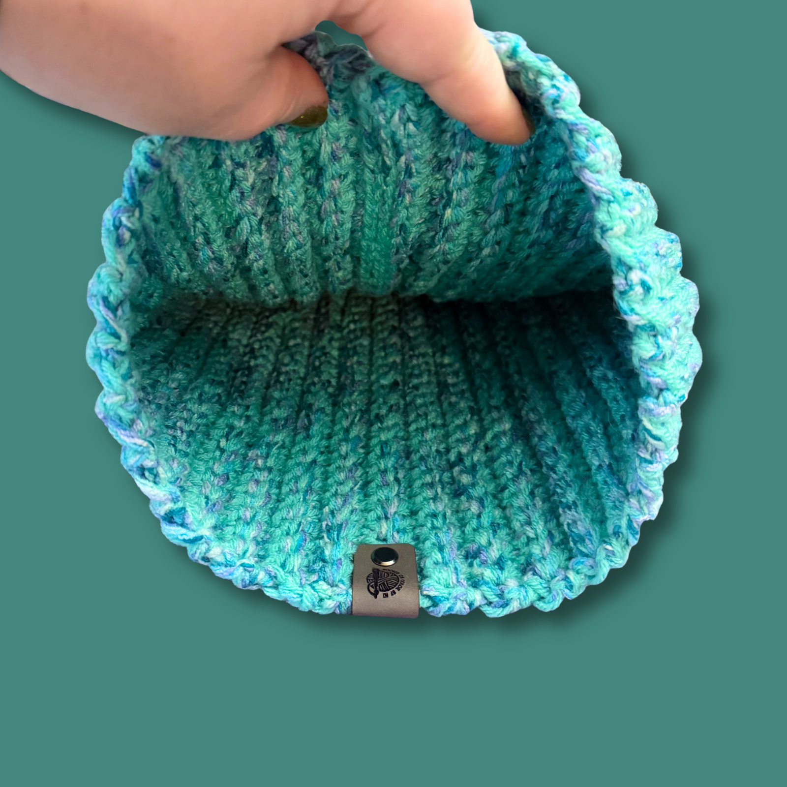 L/XL Bright Teal Blue Beanie