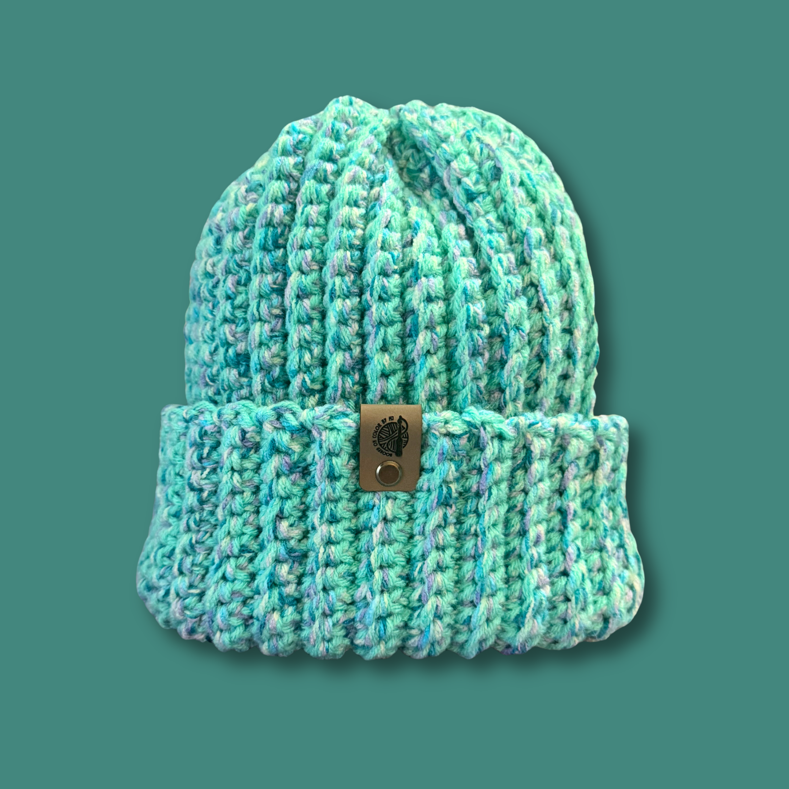 L/XL Bright Teal Blue Beanie