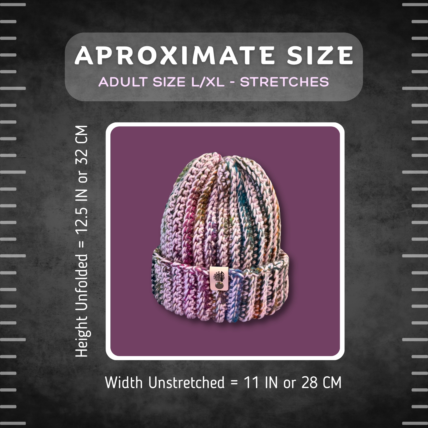 L/XL Purple Hues Beanie