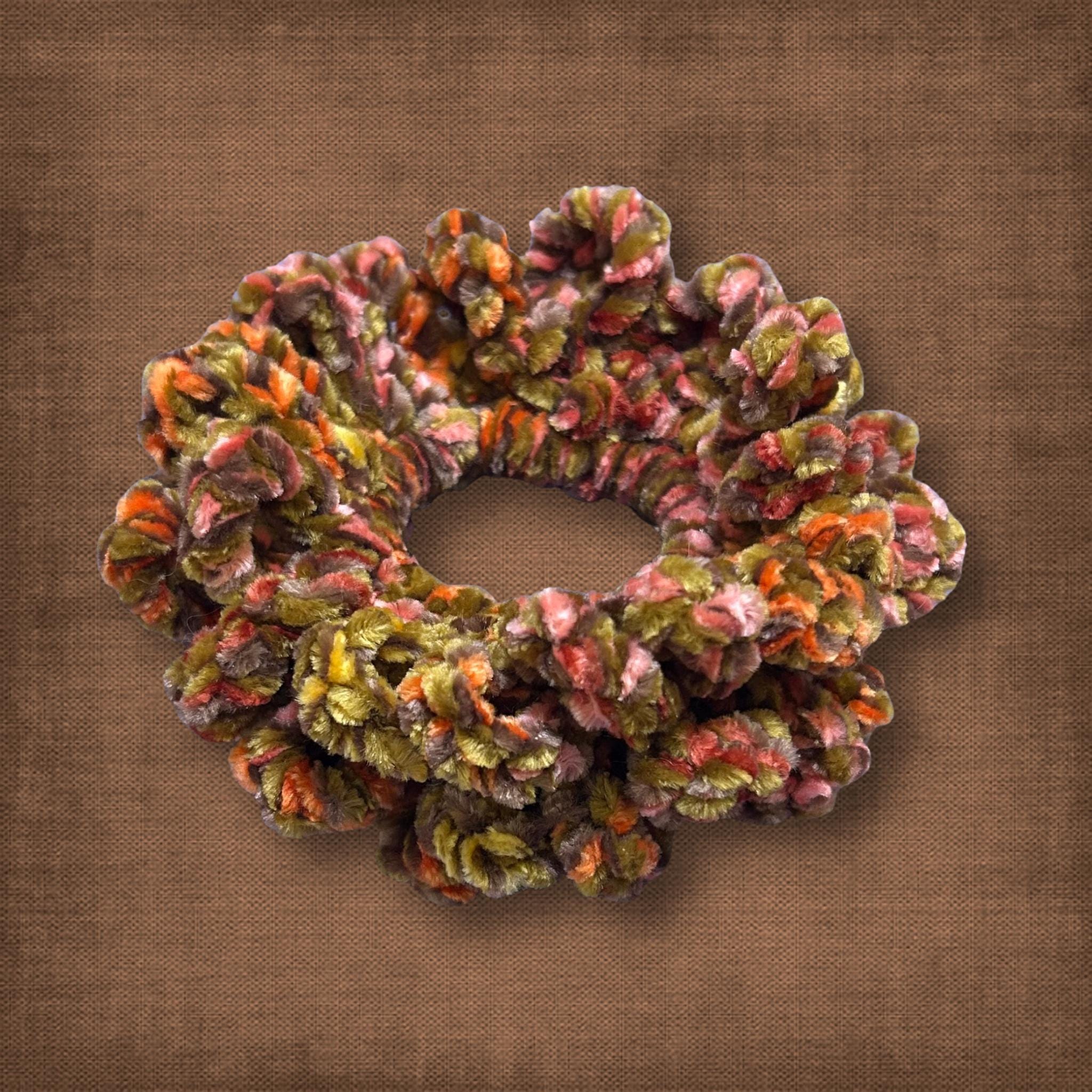 70’s Orange Velvet Scrunchie