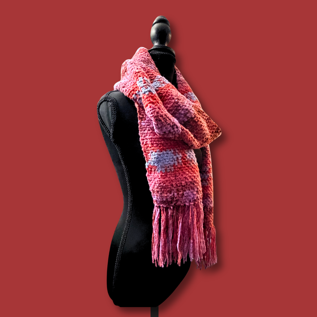 Happy Heart Fringe Scarf
