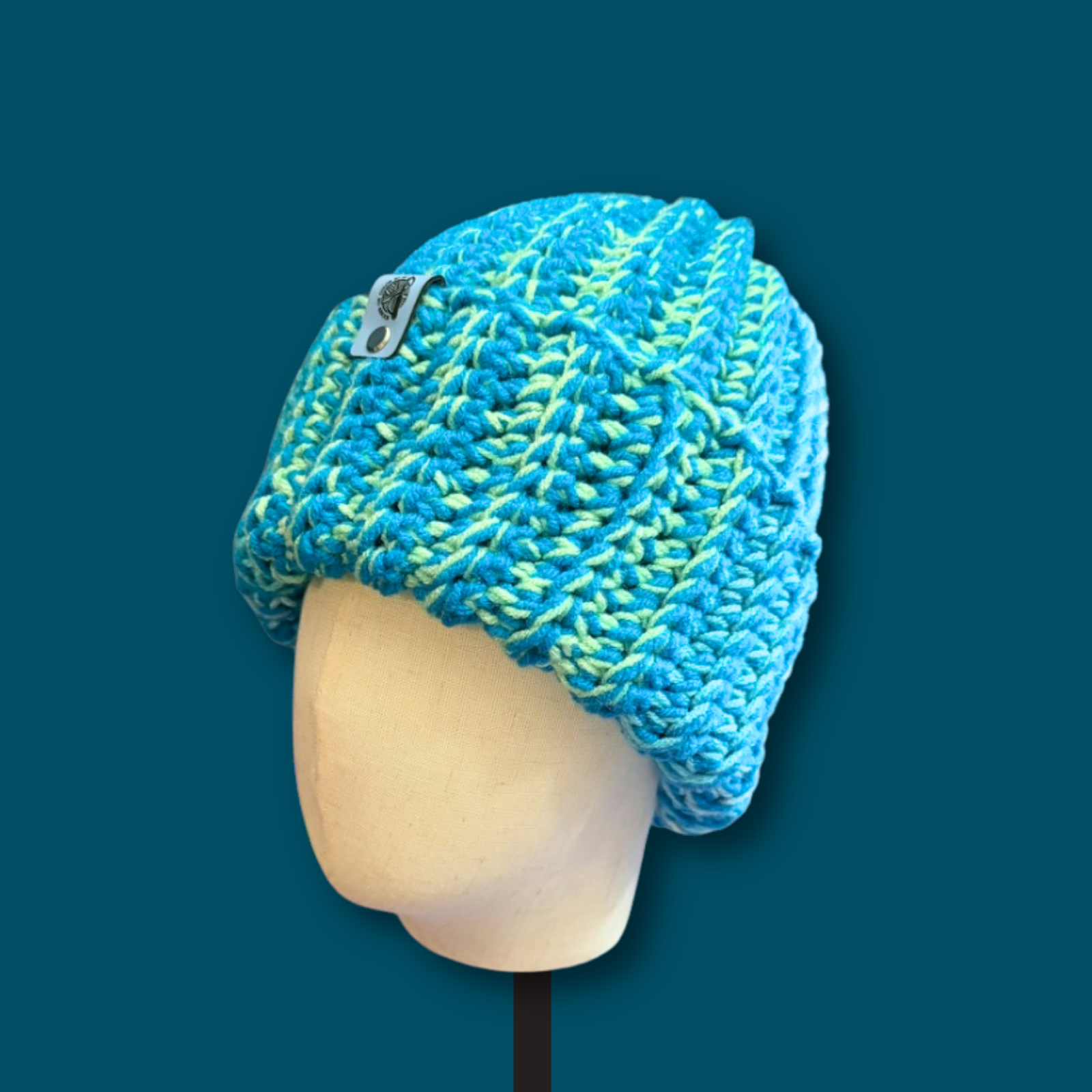 Adult Medium Size Tropical Blue Beanie