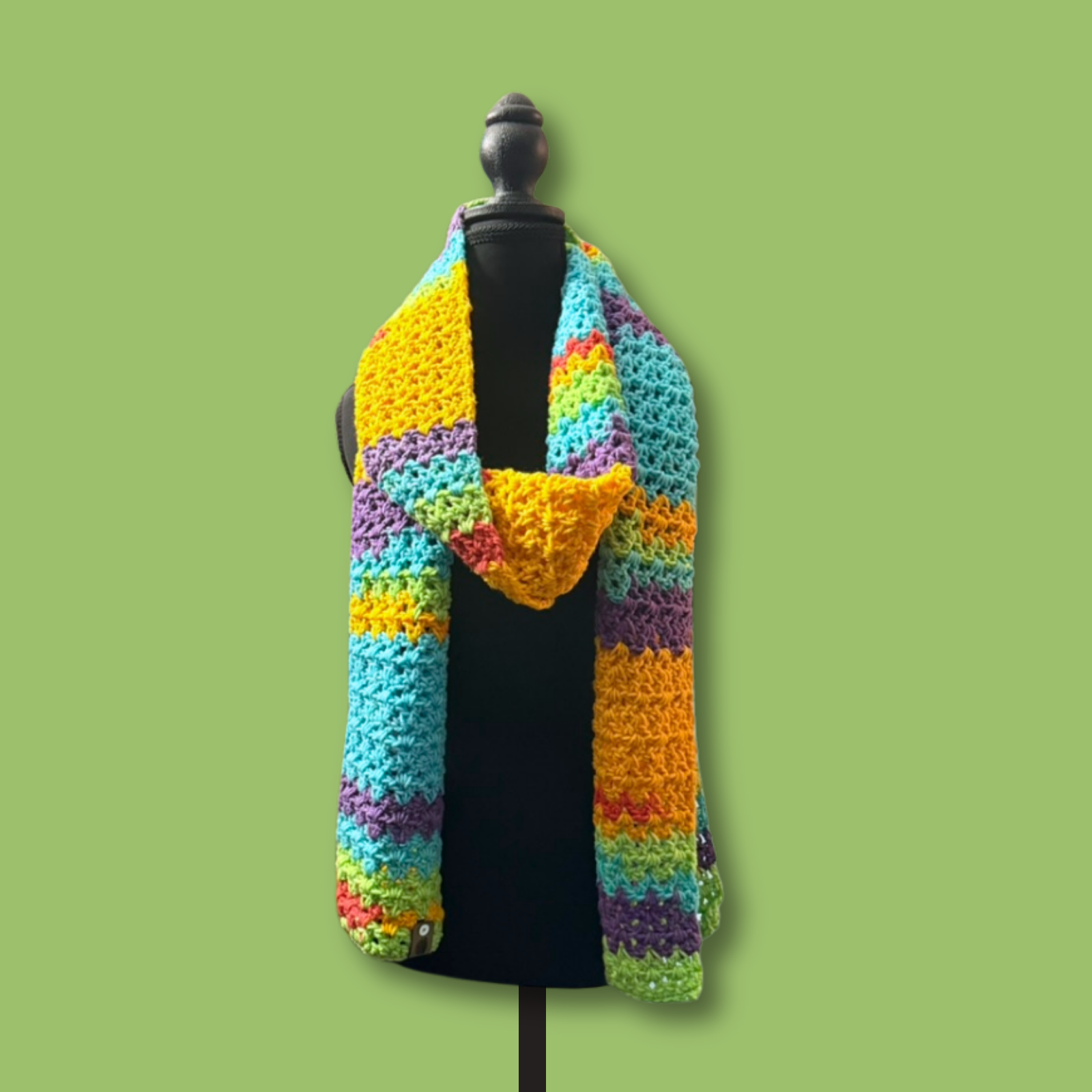 Playful Colors Crochet Scarf