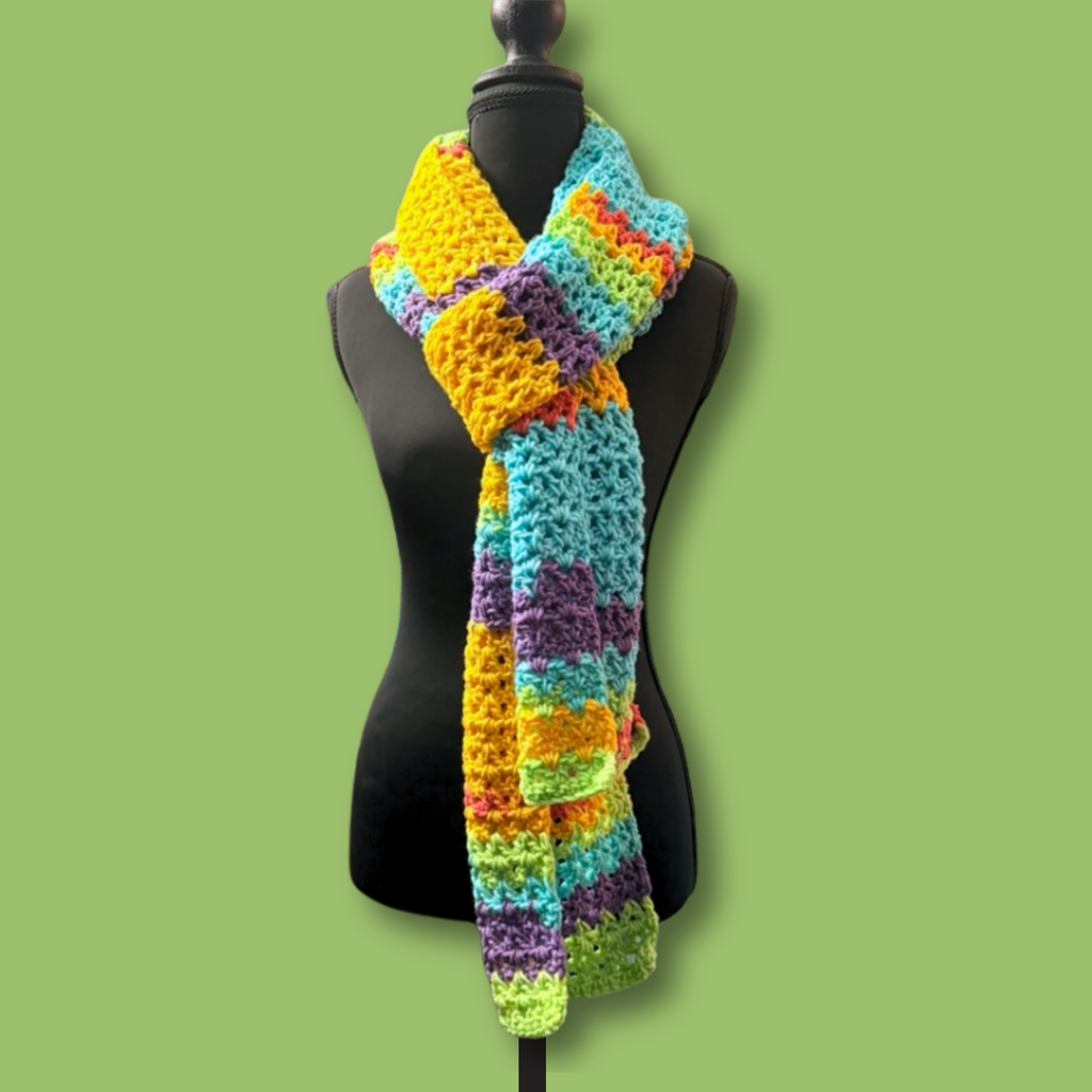 Playful Colors Crochet Scarf