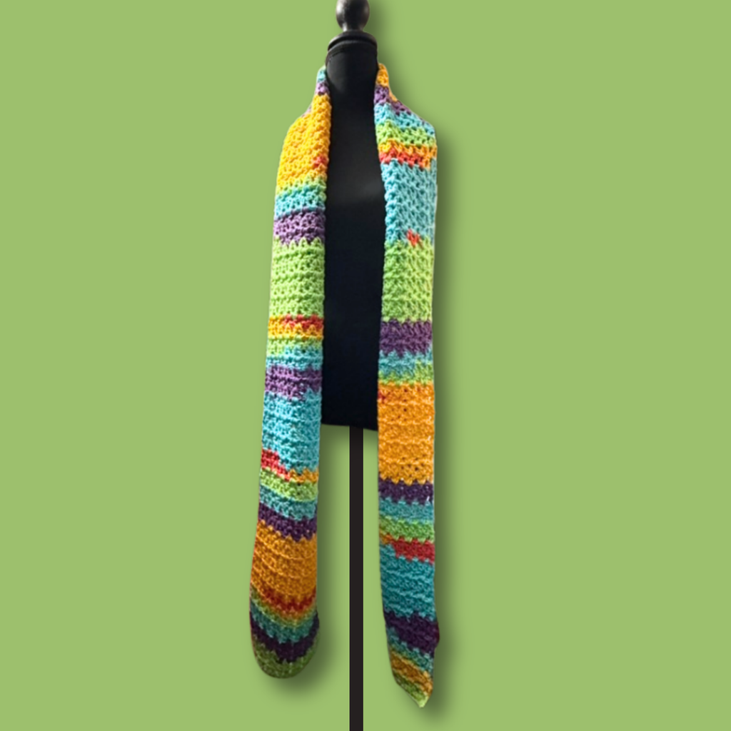 Playful Colors Crochet Scarf