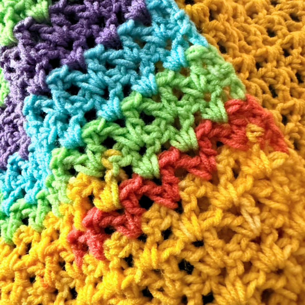 Playful Colors Crochet Scarf