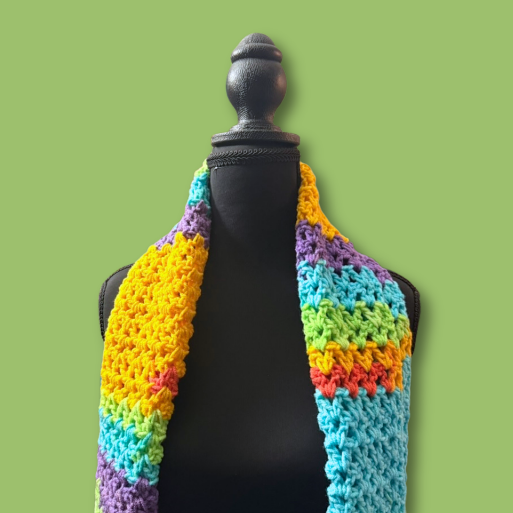 Playful Colors Crochet Scarf
