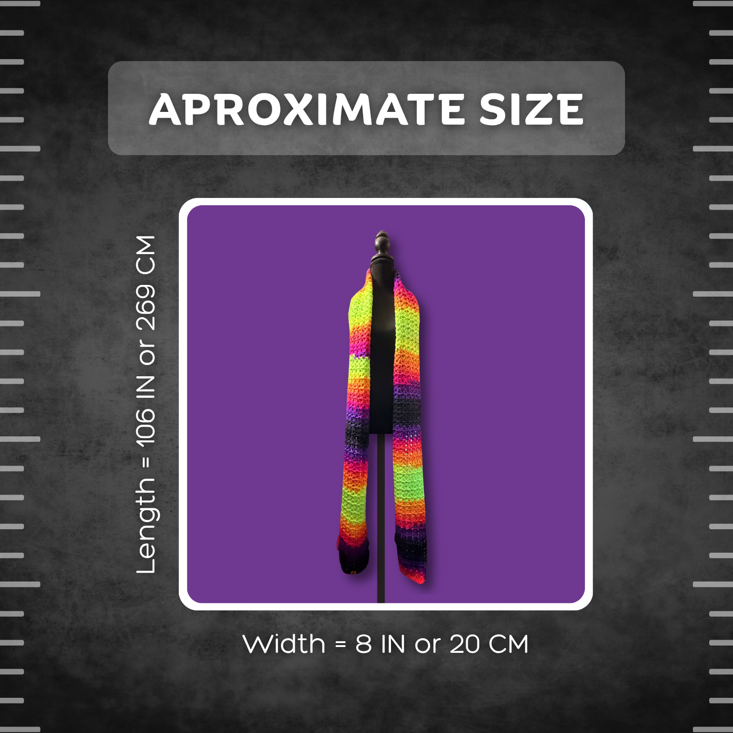 Haunted Halloween Neon Scarf