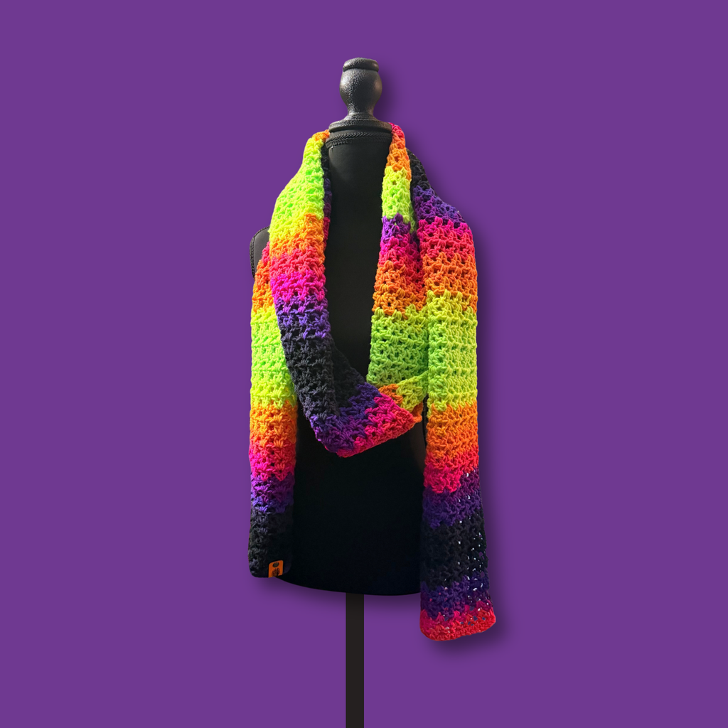 Haunted Halloween Neon Scarf