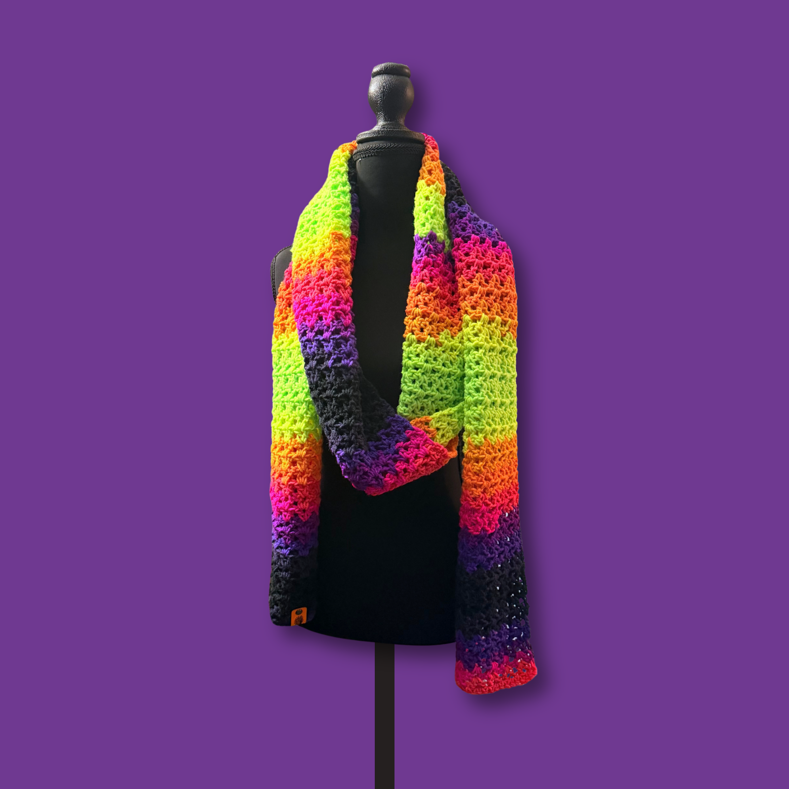 Haunted Halloween Neon Scarf