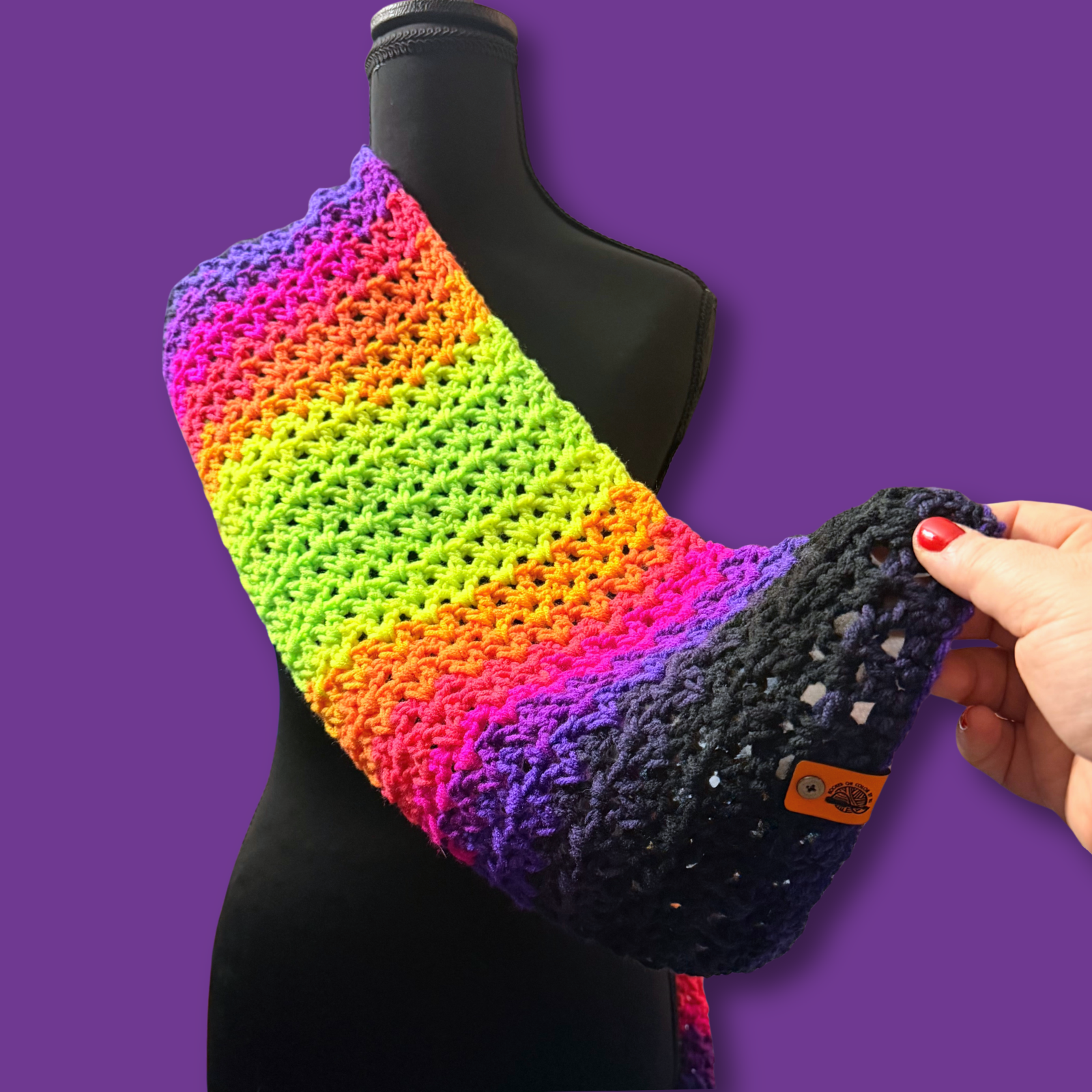 Haunted Halloween Neon Scarf