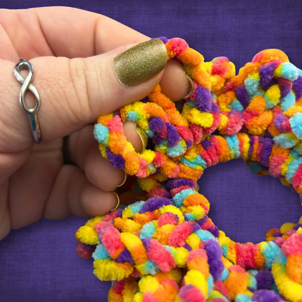 Bright Confetti Velvet Scrunchie