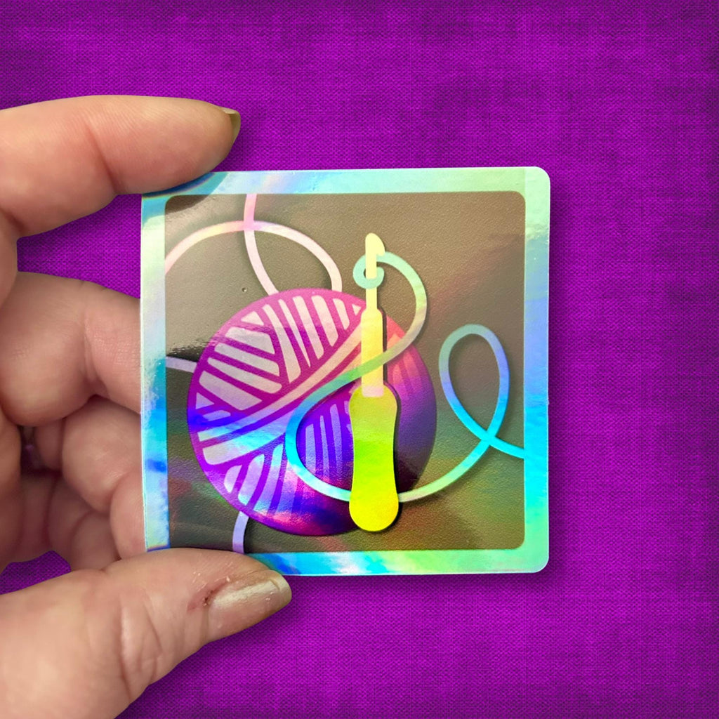 3″ Holo Sticker Crochet