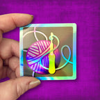 3″ Holo Sticker Crochet