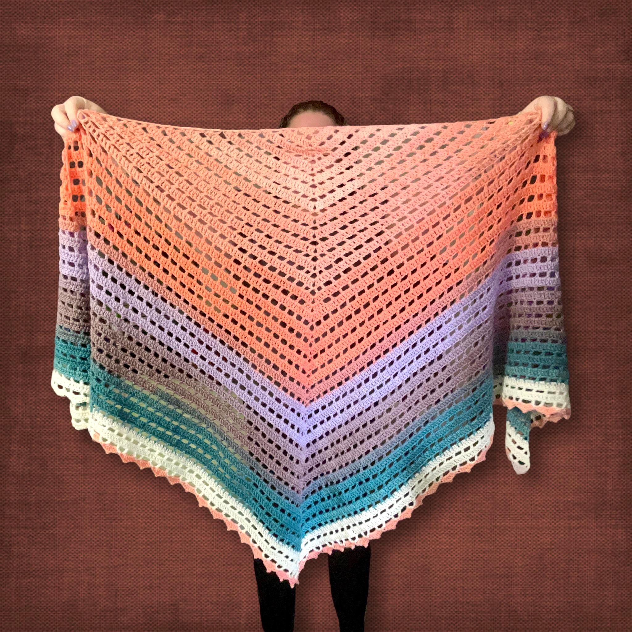 Coral Beachhouse Shawl