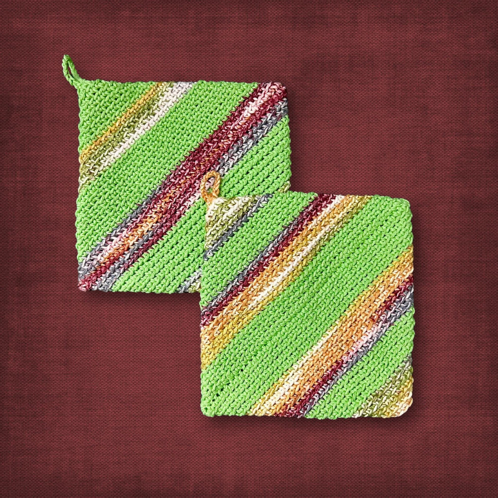 Green Cotton Pot Holders