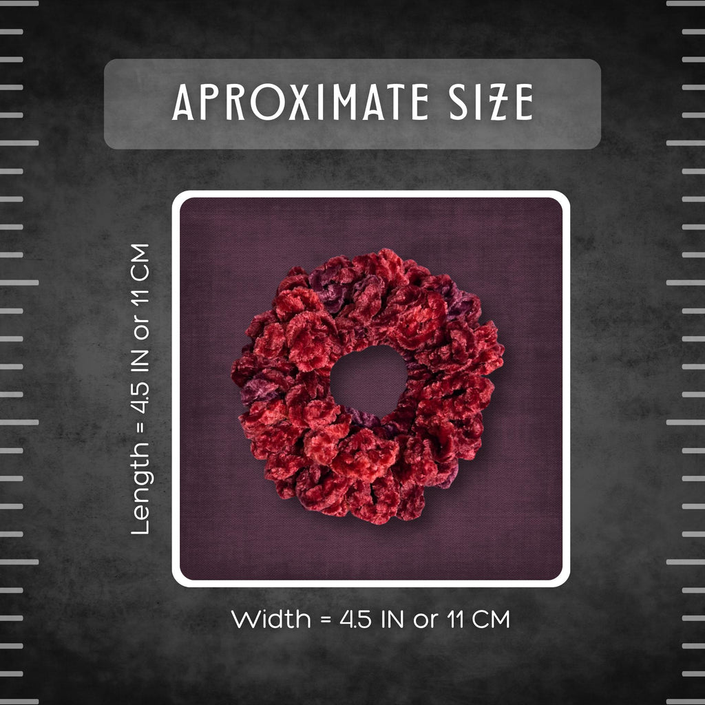 Red Crushed Velvet Scrunchie