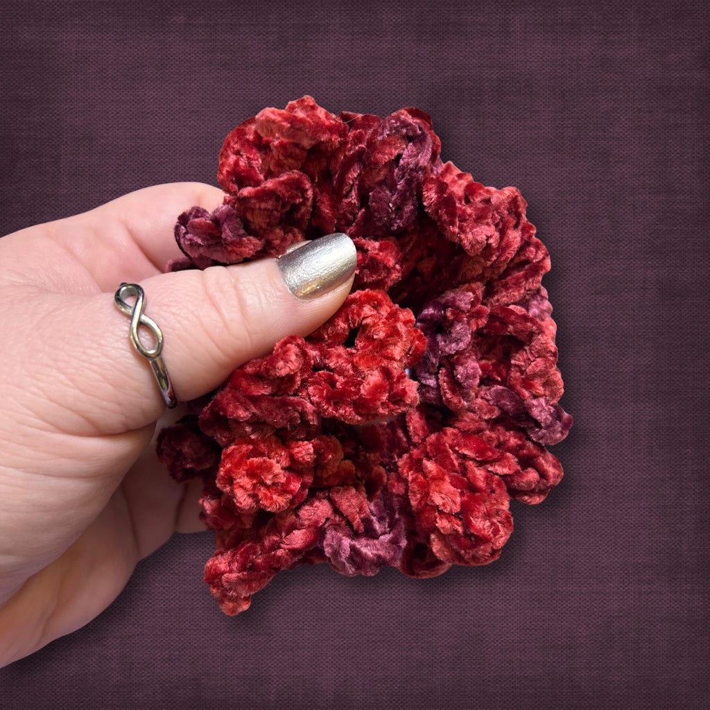Red Crushed Velvet Scrunchie