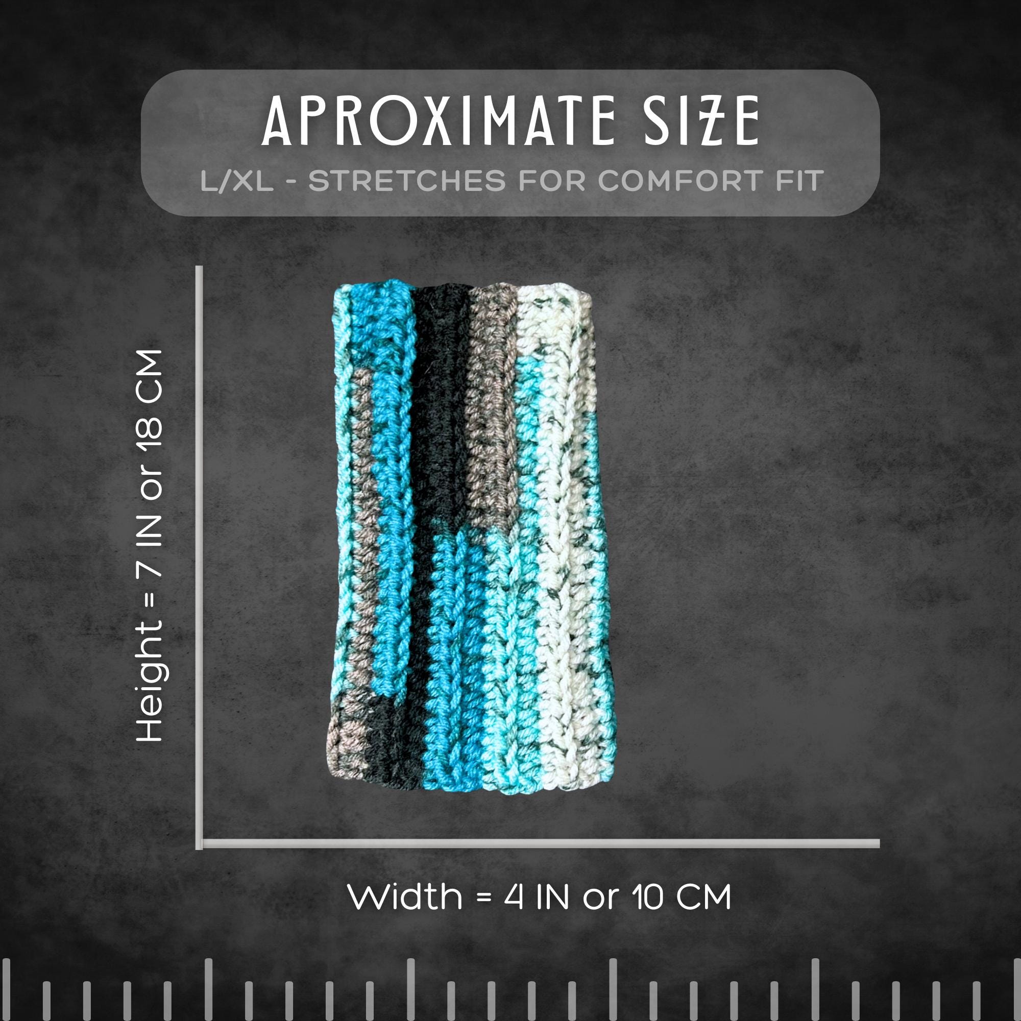 Adult L/XL Teal Wrist Warmers