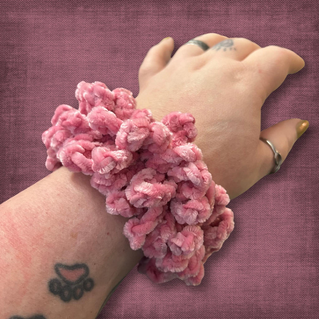 Velvet Dusty Rose Scrunchie