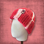 L/XL Adult Pink Heart Beanie